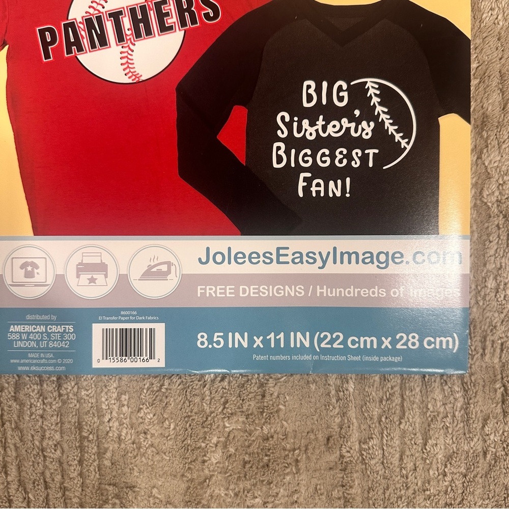 Jolees Boutique Easy Image Dark Fabric Transfer Sheets, 12 Pk Lot Of 4x 12 =48 - Picture 3 of 4
